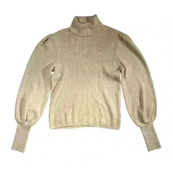 J Crew Balloon-sleeve turtleneck sweater Merino Wool - Picture 3 of 9